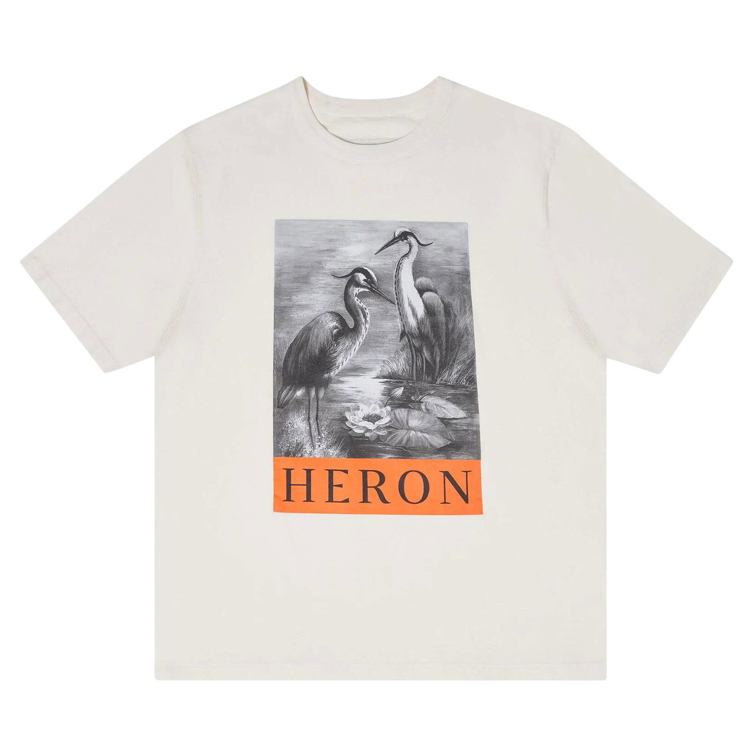 Тениска HERON PRESTON Graphic Print T-Shirt Бяло | HMAA032C99JER0030110, 1