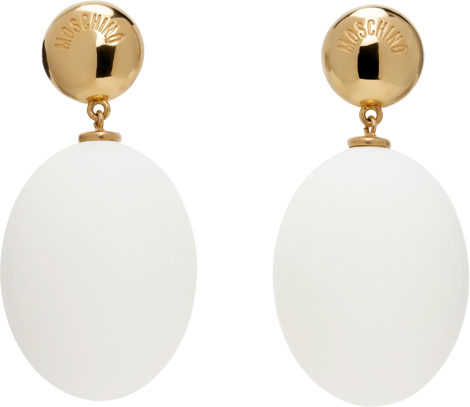 Обеци Moschino Moschino Eggs Pendant Earrings Бяло | 25171A910684341006, 0