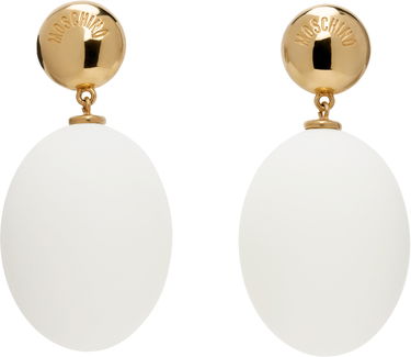 Обеци Moschino Moschino Eggs Pendant Earrings Бяло | 25171A910684341006, 0
