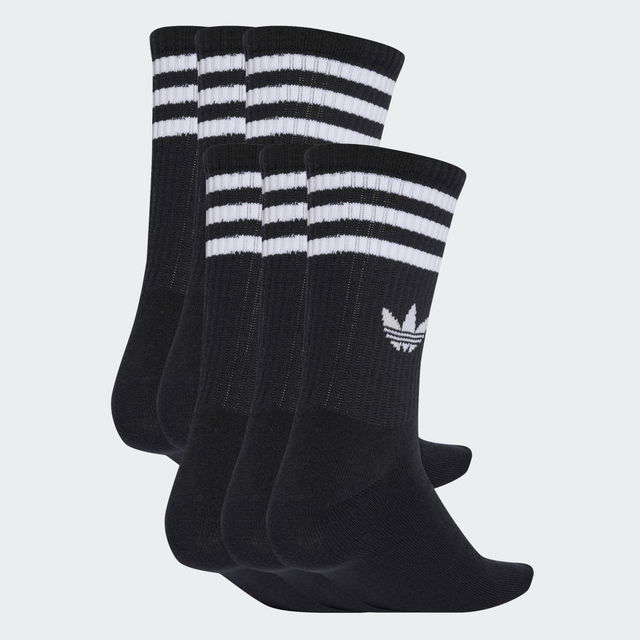 3-Stripes Crew Socks - 6 Pairs