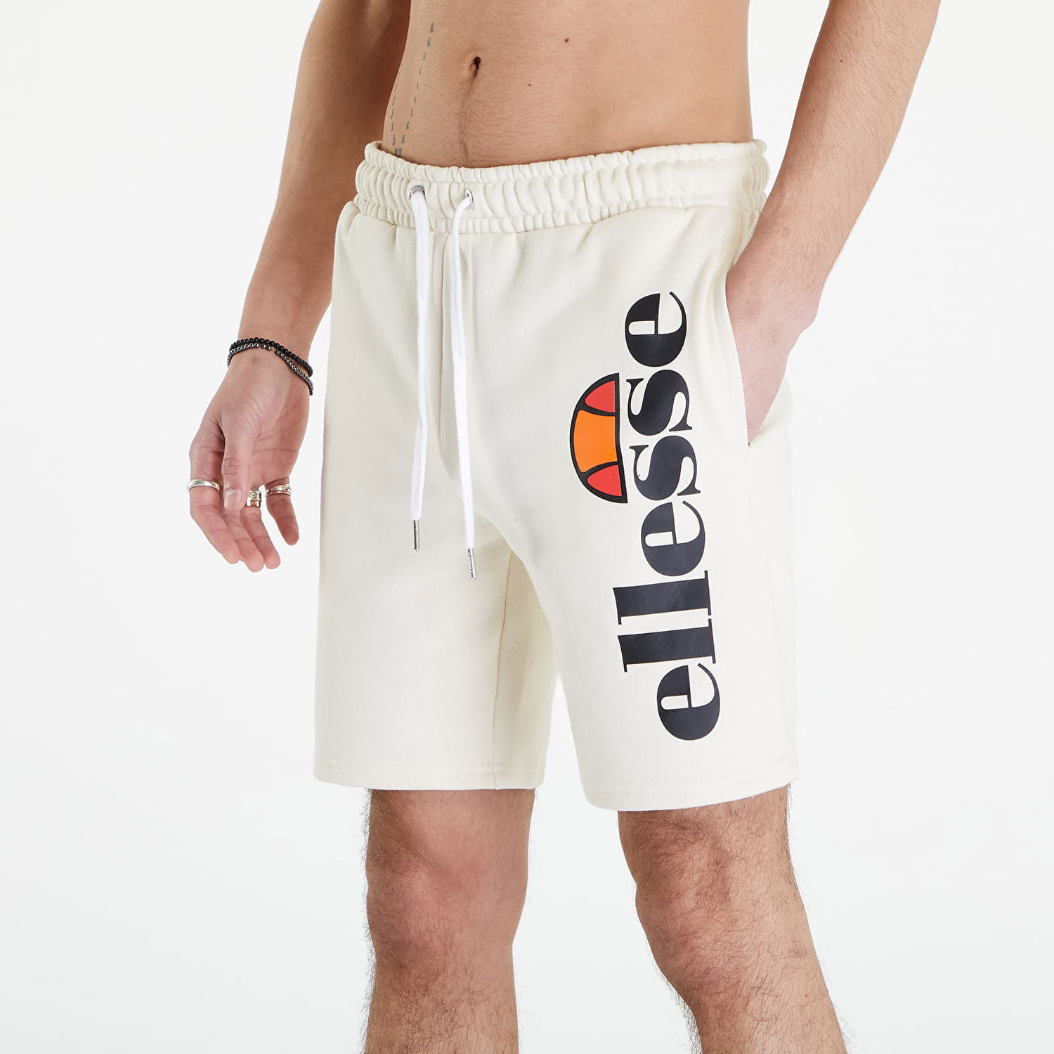 Къси панталони Ellesse Bossini Fleece Short Off White Бяло | SHV08748-904, 1