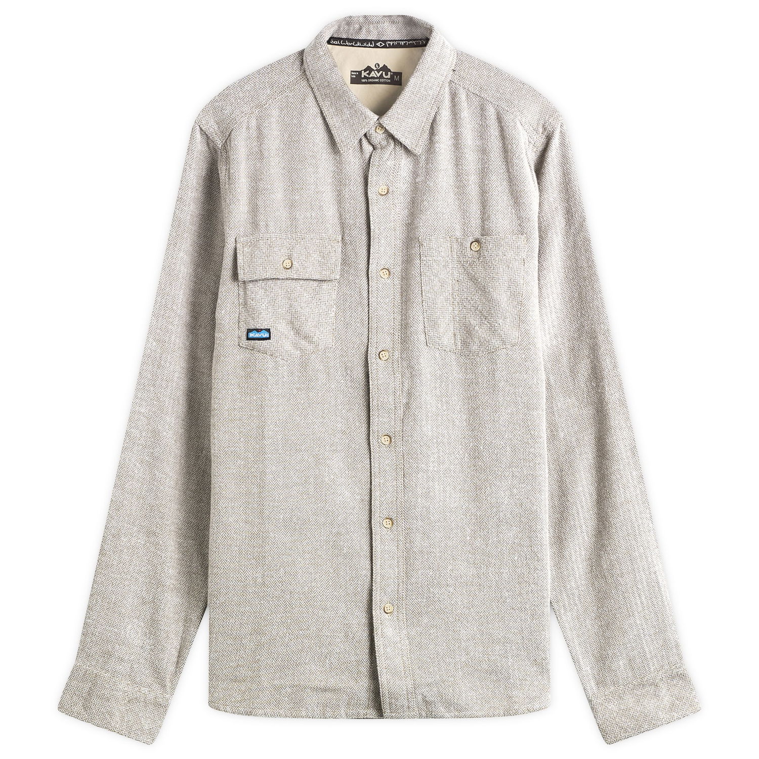 Риза KAVU Langley Herringbone Overshirt, Size Small Бежово | 5039-2708, 1