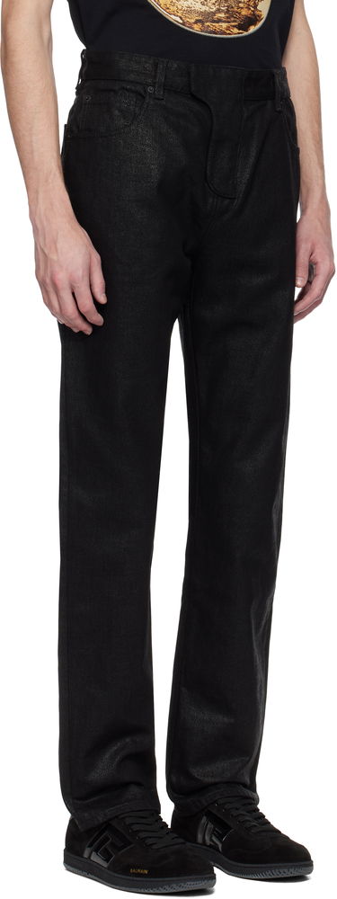 Дънки Balmain Balmain Regular-Fit Coated Jeans Черно | EH0MI083DF72, 1