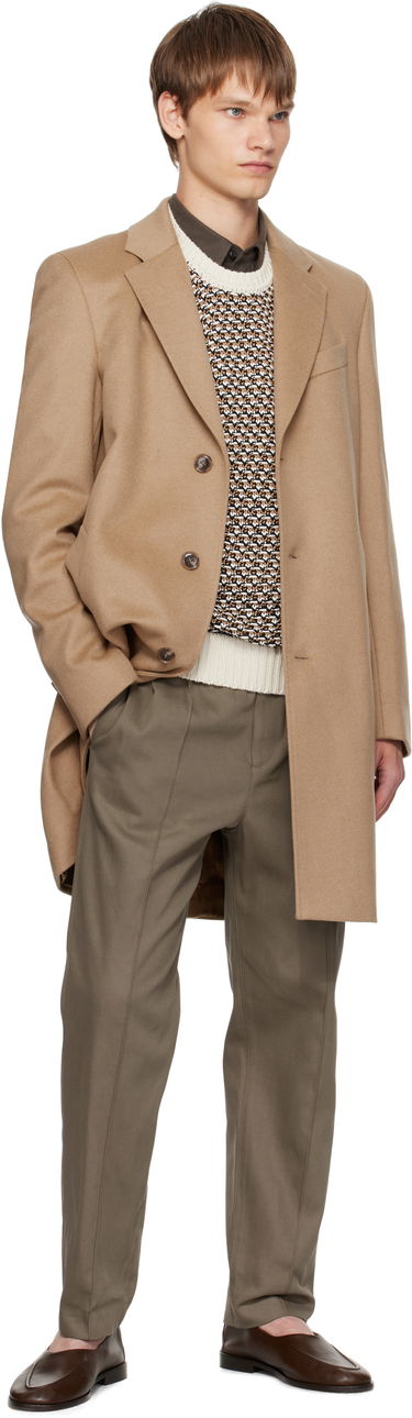 Палта BOSS Slim-Fit Wool and Cashmere Coat Кафяво | 50549187, 3