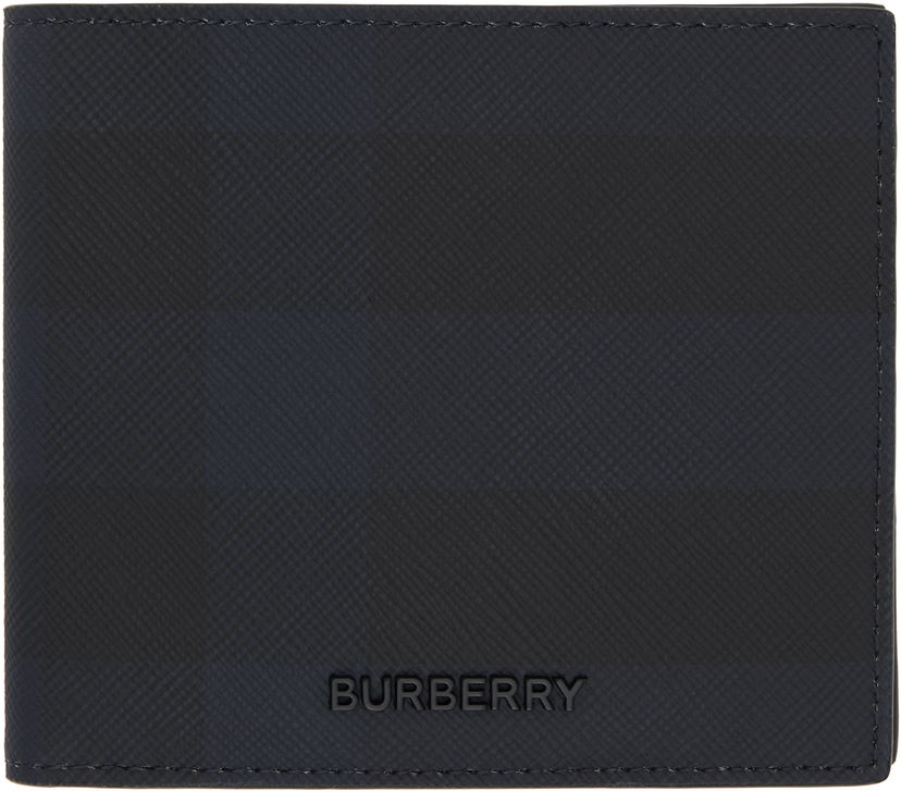 Портфейл Burberry Check Bifold Leather Wallet Черно | 8073280