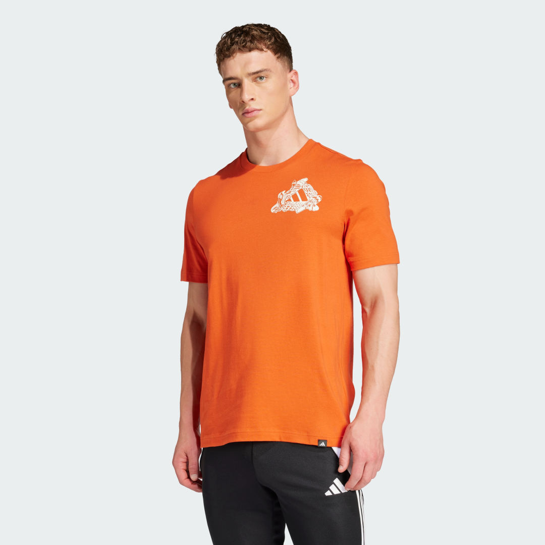 Тениска adidas Performance Football Kicks Graphic Tee Оранжево
 | JD8212, 0