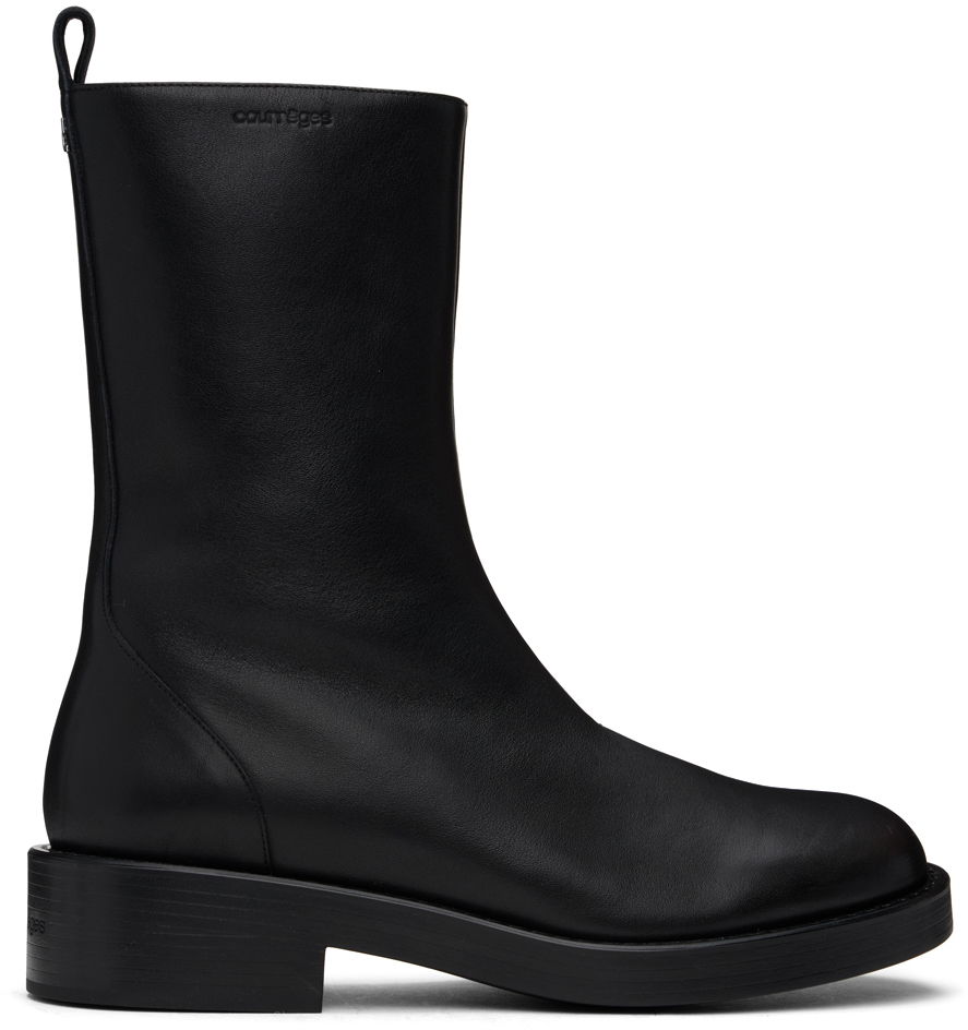Кецове и обувки Courrèges Leather Rider Boots Черно | VESSAB012CR0068, 0