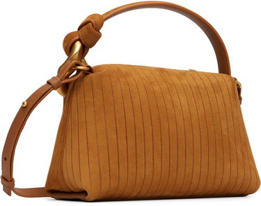 Дамска чанта JW Anderson Suede-Effect Paneled 'The JWA Small Corner' Bag Кафяво | HB0758-LA0375, 2