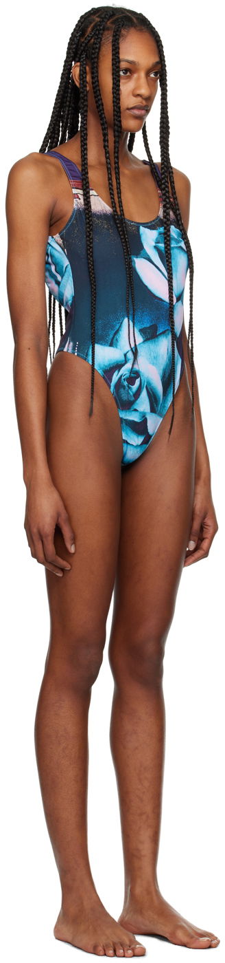 Бански Jean Paul Gaultier 'The Roses' One-Piece Swimsuit Синьо | 24/25-F-MB015-J543-275020, 1