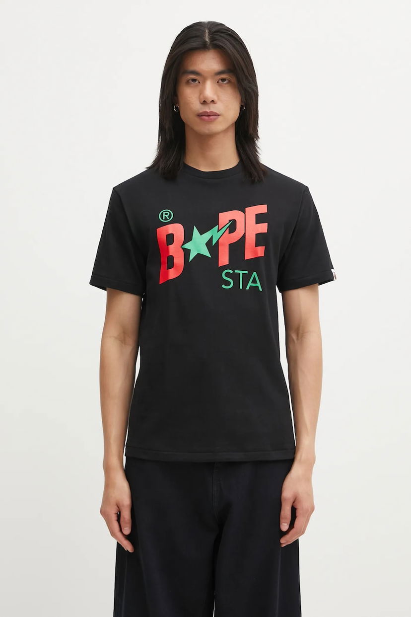 Тениска BAPE BAPE STA Graphic T-Shirt Черно | 001TEL301022M