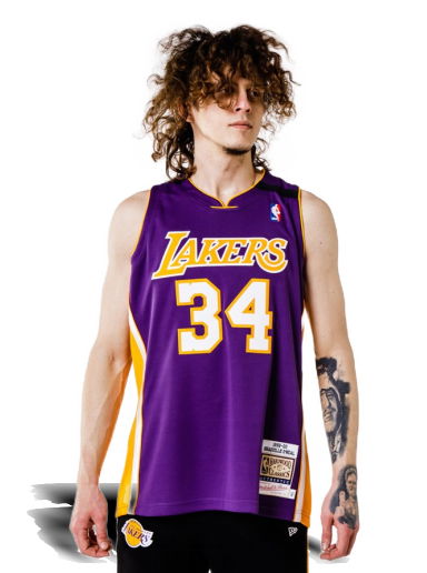 Фланелка Mitchell & Ness Authentic Jersey Los Angeles Lakers Shaquille O'Neill Лилаво | AJY4CP18186-LALPURP99SON