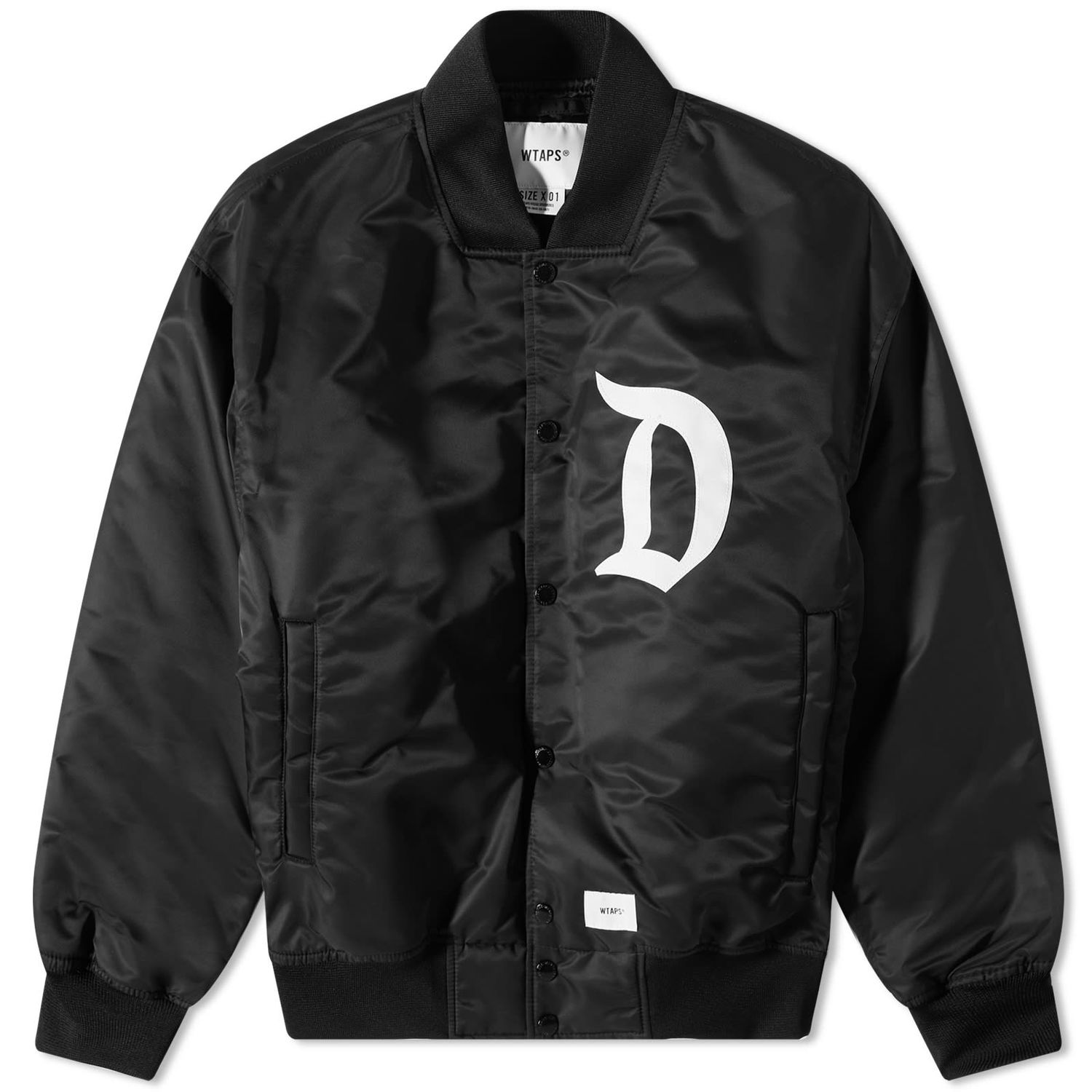 Яке WTAPS Team Varsity Jacket Черно | 231TQDT-JKM01-BK, 0
