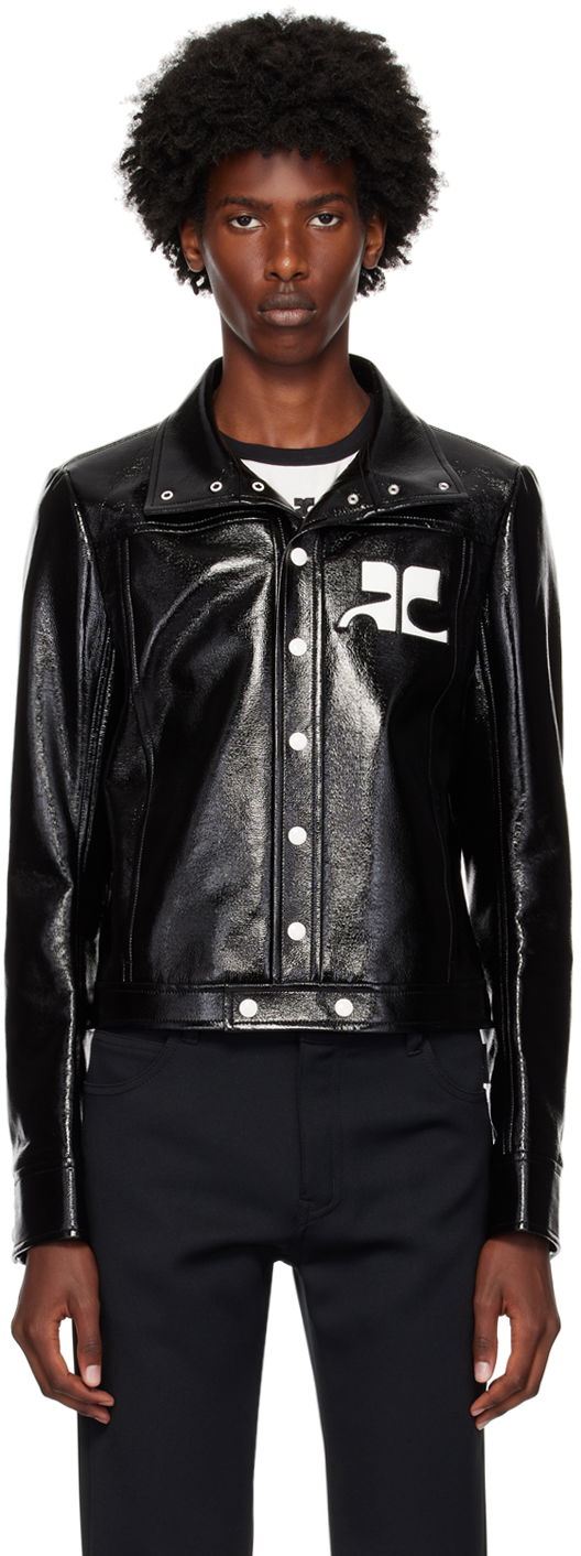 Яке Courrèges Vinyl Cropped Jacket Черно | PERCBL017VY0014, 0
