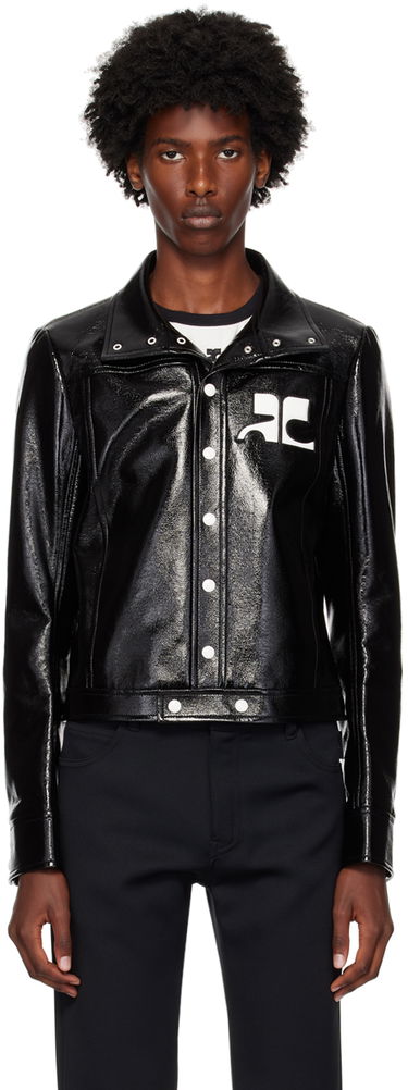 Яке Courrèges Vinyl Cropped Jacket Черно | PERCBL017VY0014, 0