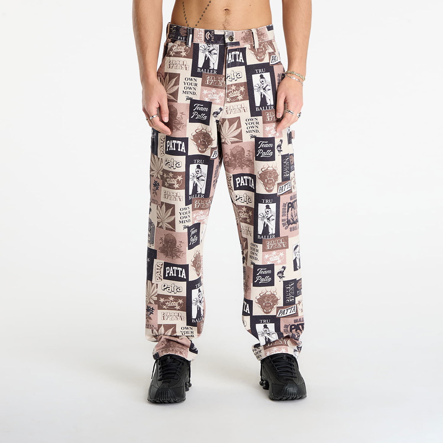 Панталони Patta Patta Collage Canvas Pants 30 Многоцветен | POC-AW25-4000-386-0008-084, 0