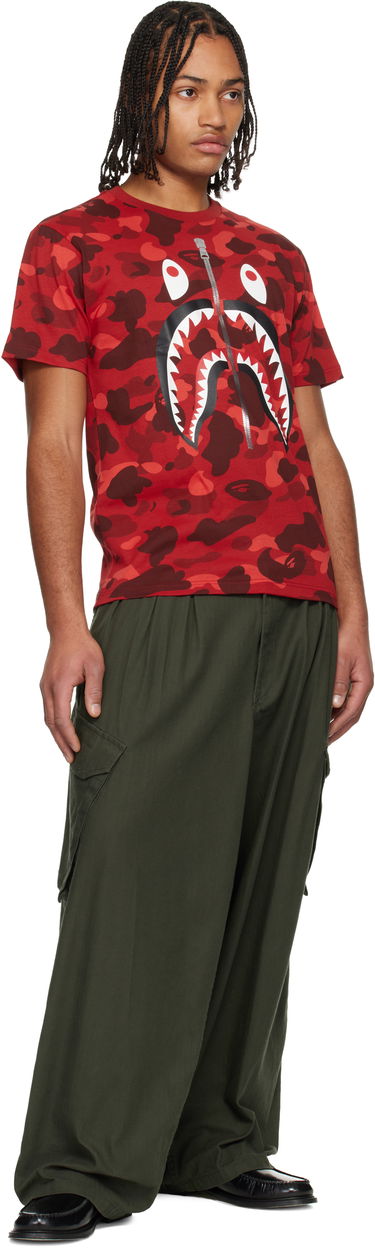 Тениска BAPE Camo Shark T-shirt Червено | 001CSL801017M, 3