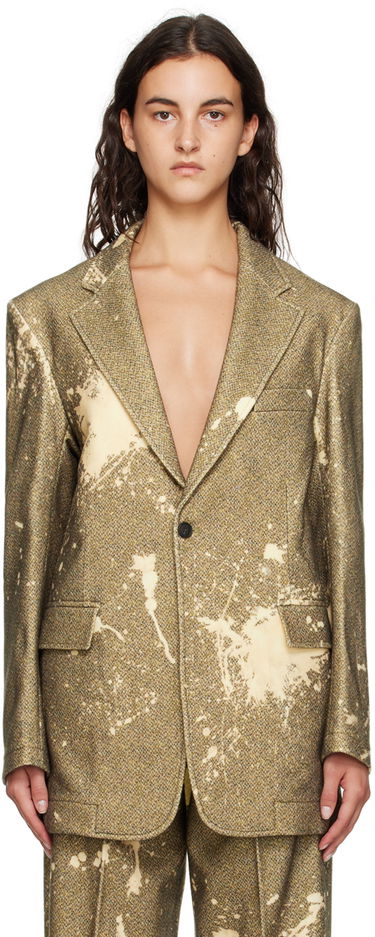 Яке R13 R13 Bleach-Splatter Blazer Жълто | R13WR020-R271A, 0