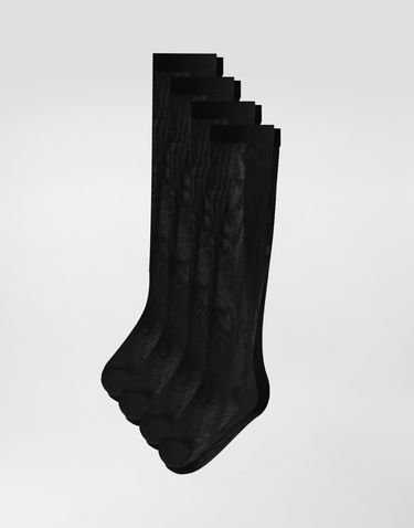 Чорапи Dolce & Gabbana Dolce & Gabbana Three-Pack of Knee-High Nylon Socks Черно | O4A44TON02SN0000, 3