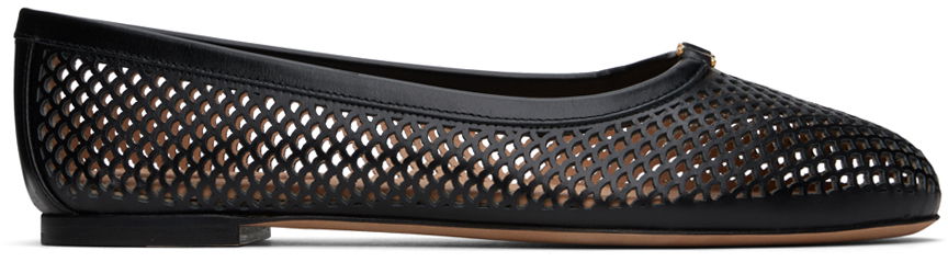 Кецове и обувки CHLOÉ Chloé Marcie Perforated Ballerina Flats Черно | CHC24U973KM, 0