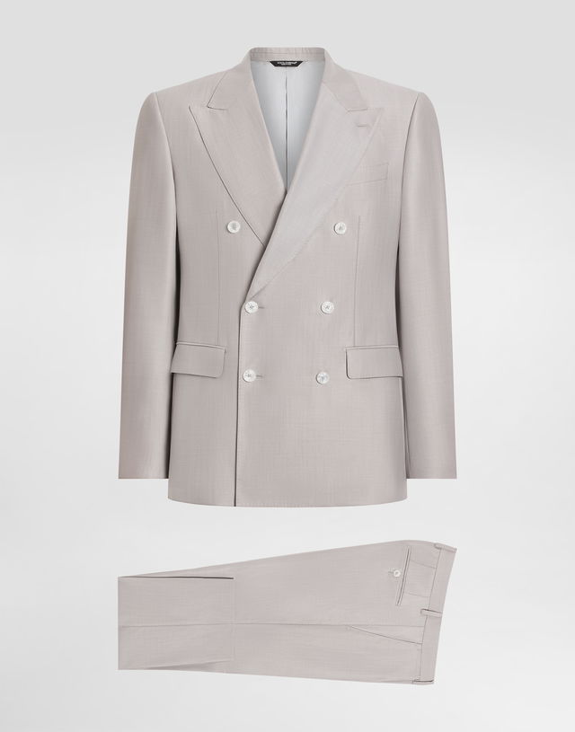 Dolce & Gabbana Deconstructed Double-breasted Wool And Silk Suit