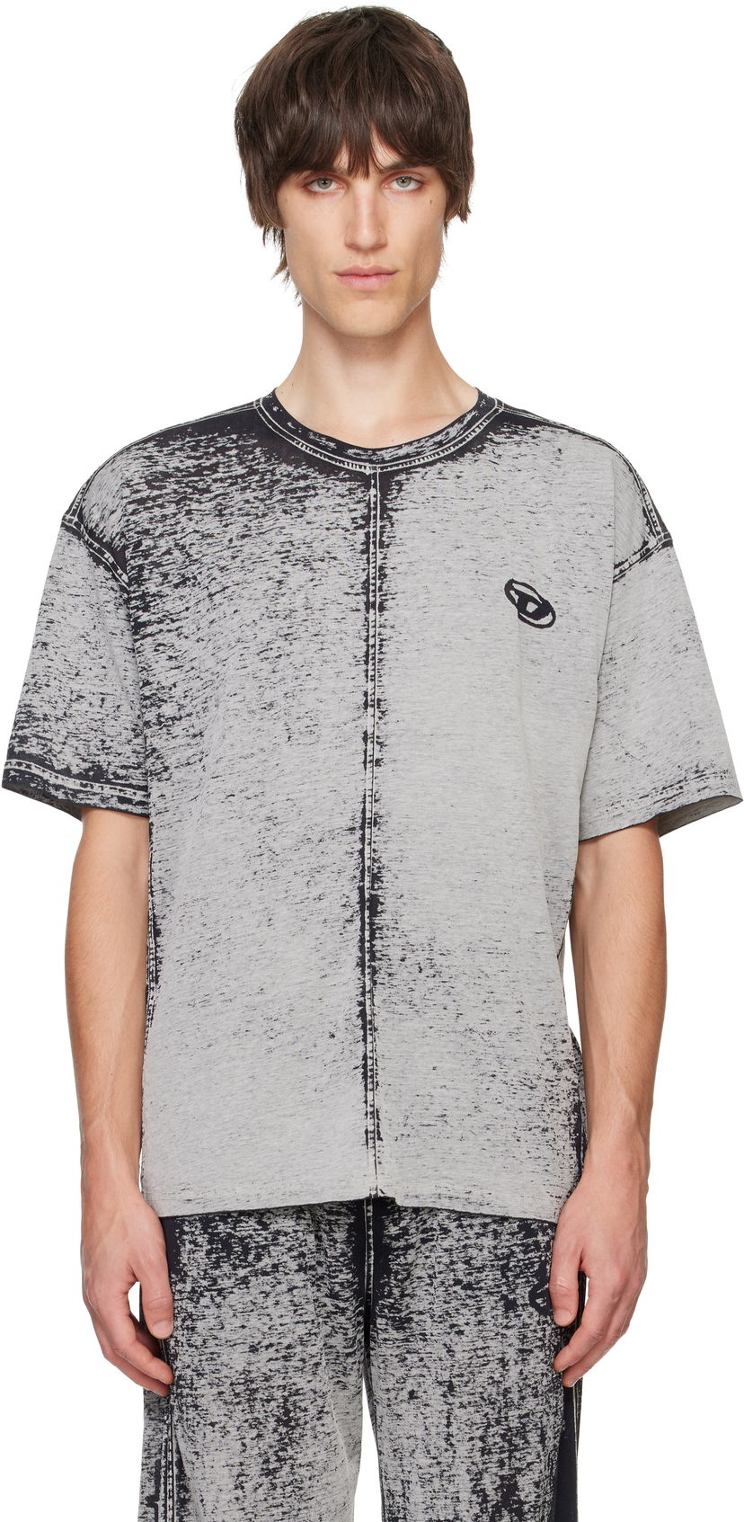 Тениска Diesel Relaxed Fit T-shirt Сиво | A14738-0DRAN-9DN