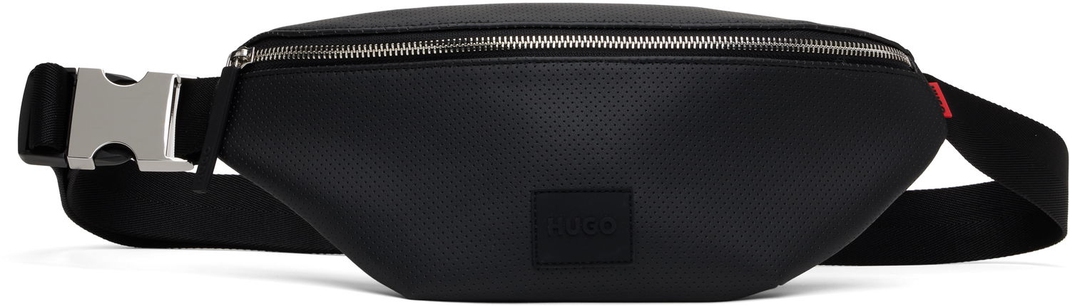 Чанта за кръста BOSS HUGO Perforated Faux Leather Belt Bag Черно | 50541917, 0