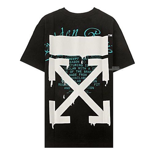 Тениска Off-White Off-White Dripping Arrows Loose Fit T-Shirt Черно | OMAA038R201850051001, 0