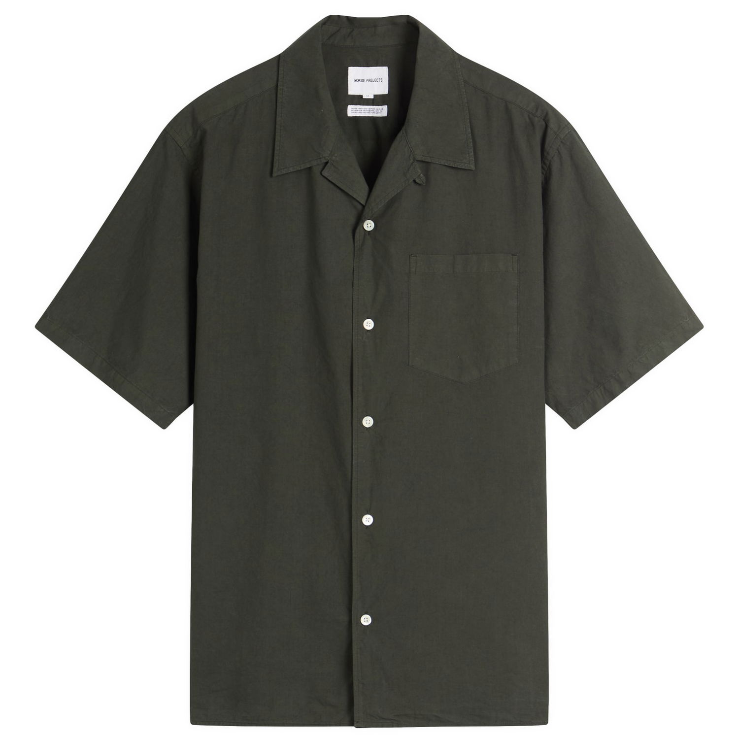 Риза NORSE PROJECTS Carsten Cotton Tencel Shirt, Size Large Зелено | N40-0579-8131, 0