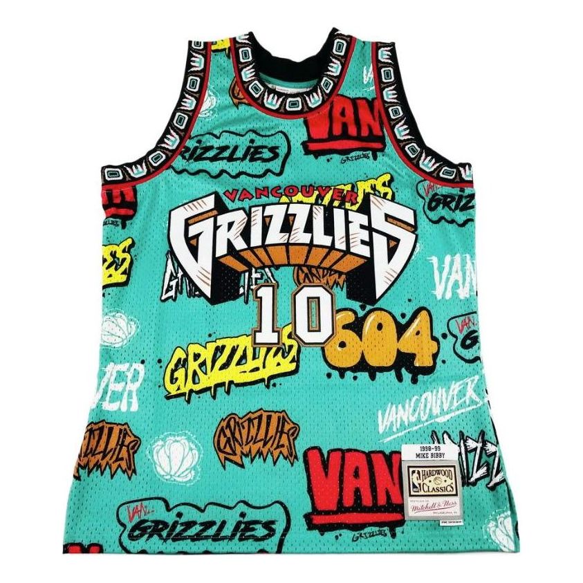 Фланелка Mitchell & Ness Mike Bibby Vancouver Grizzlies Swingman Jersey Тюркоазено | TFSM4768-VGR98MBITEAL, 0