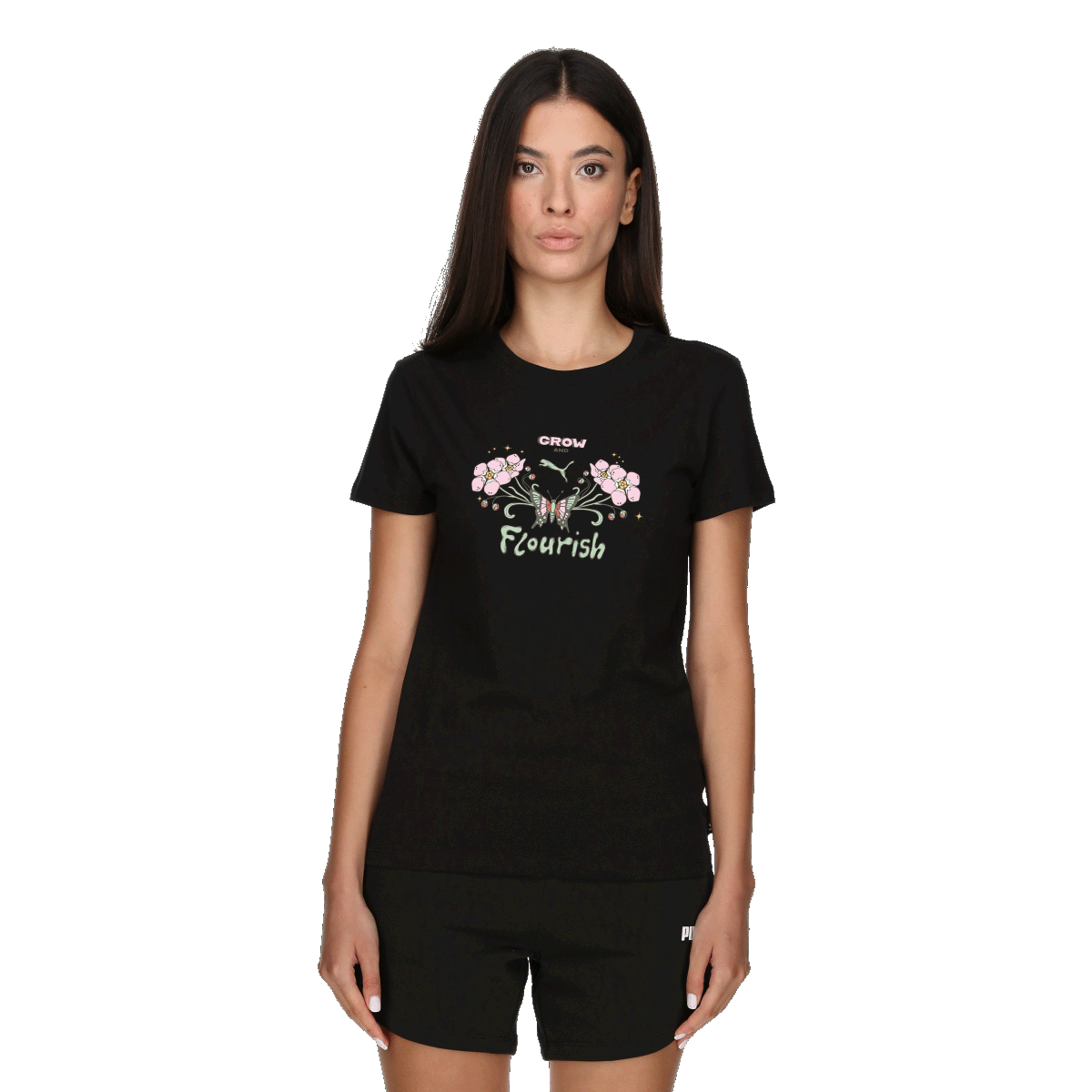Тениска Puma GRAPHICS GROW & FLOURISH Graphic T-Shirt Черно | 625407-01, 0
