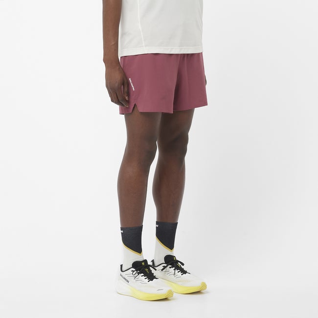 Къси панталони Salomon Shakeout Easy 5" Running Shorts Бургунди | LC2704900, 0