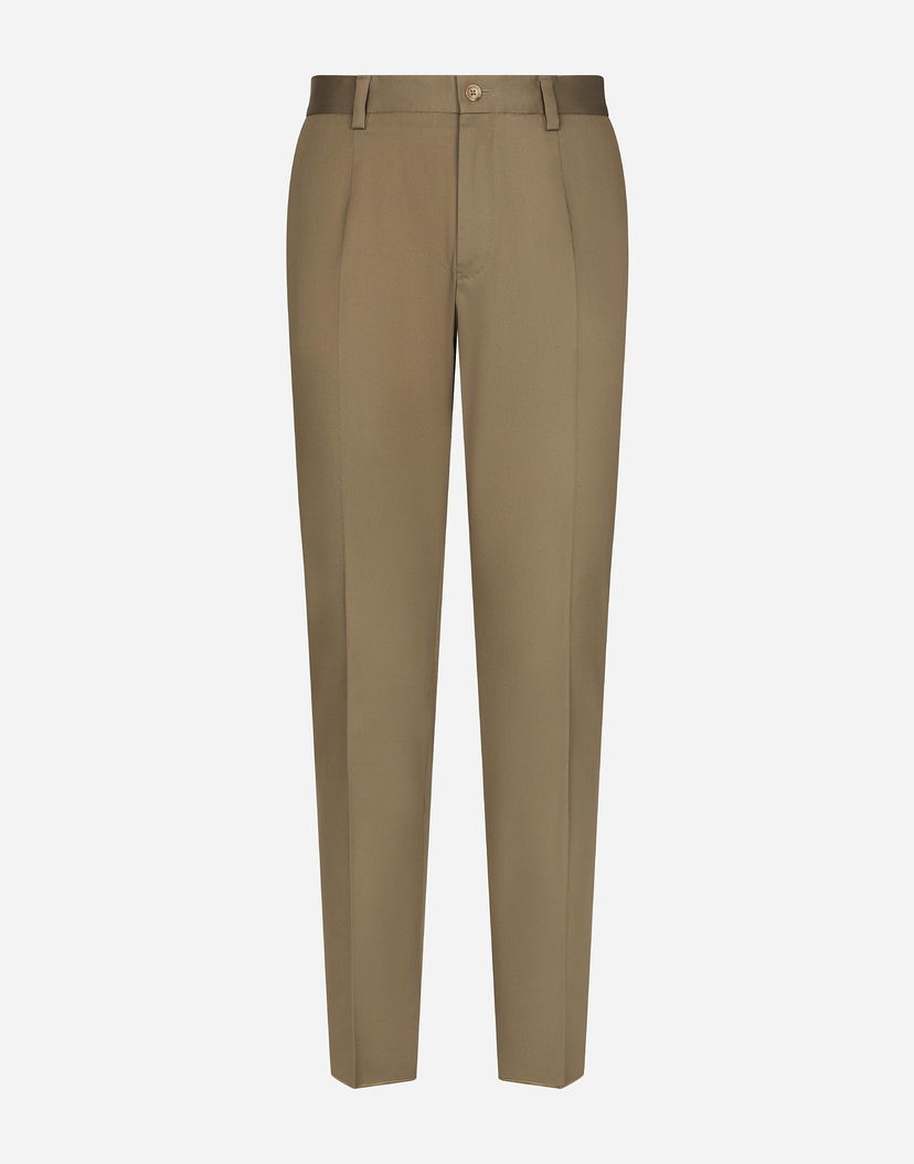 Панталони Dolce & Gabbana Dolce & Gabbana Stretch Gabardine Trousers Бежово | GY6IETGG825M0724