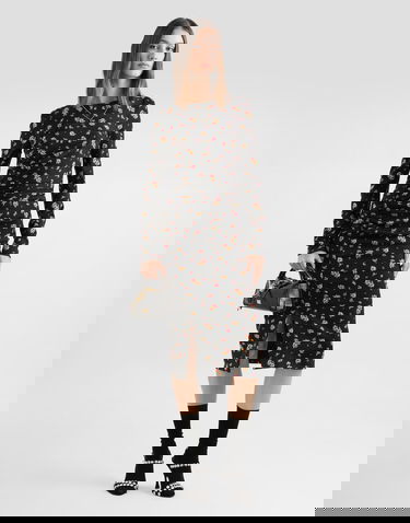 Pокля Dolce & Gabbana Small Floral-print Charmeuse Dress Многоцветен | F60G7TFSA8FHN5XT, 1