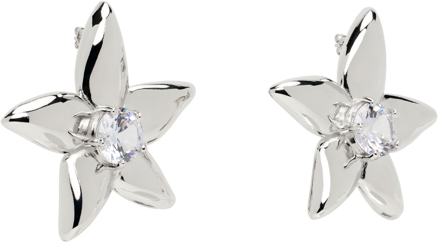 Обеци Collina Strada Collina Strada Mega Starlink Flower Earrings Металик | XX1086, 1