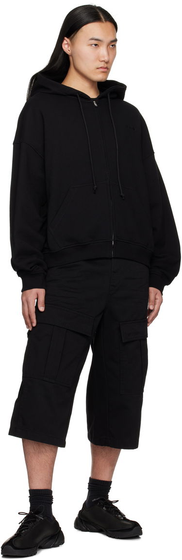 Суитчър We11done We11done Twin All Around Zip-Up Hoodie Черно | WD-TJ0-25-833-U-BK, 4