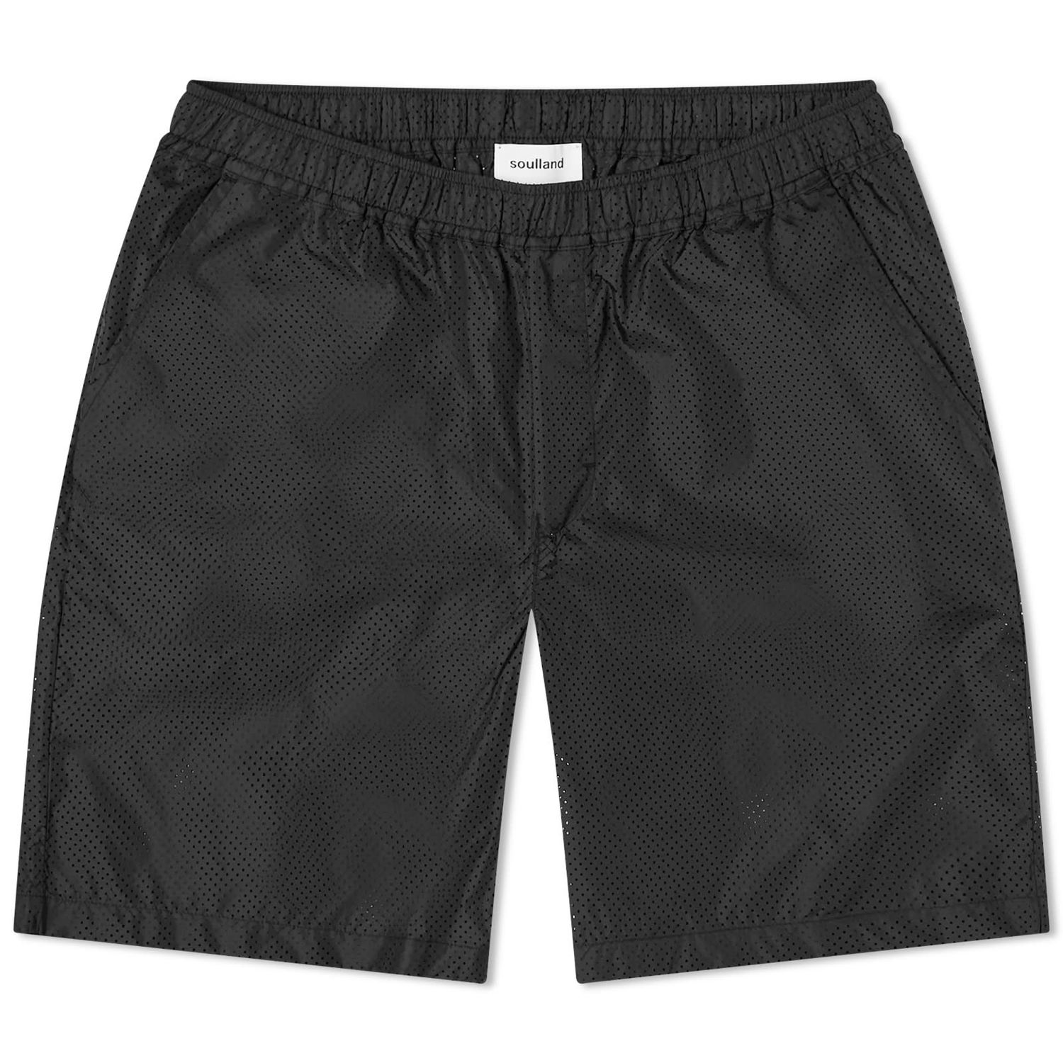 Къси панталони Soulland Sander Perforated Shorts Черно | 41062-1273-BLK, 0