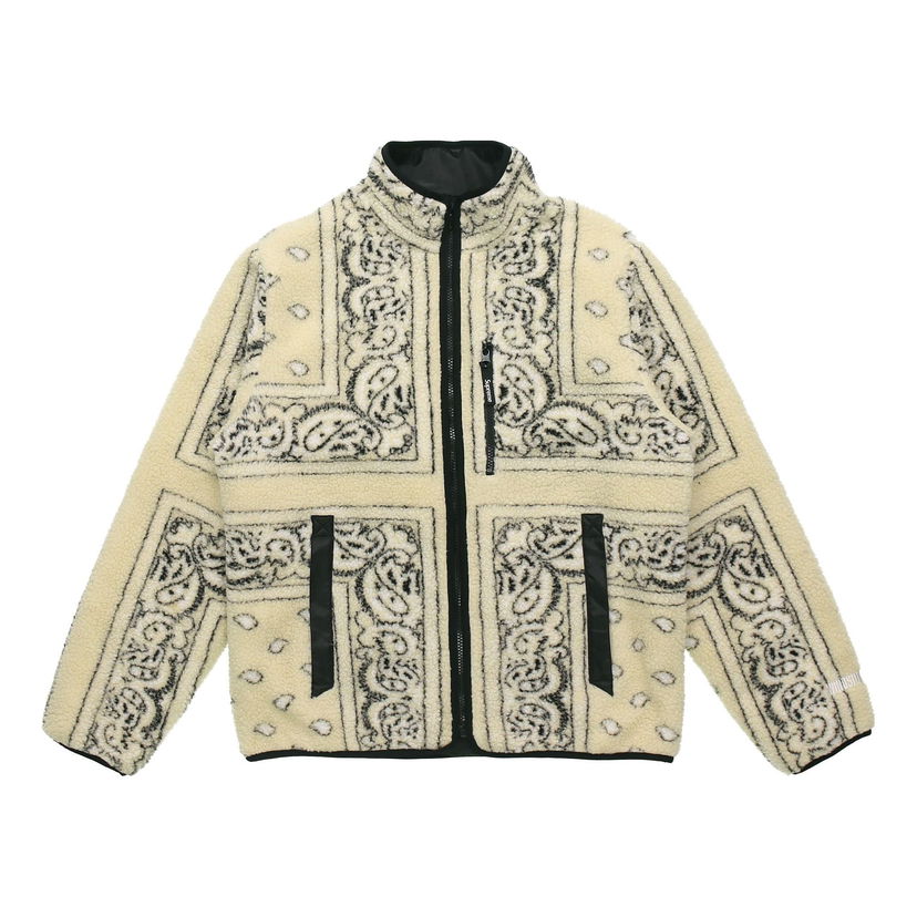 Яке Supreme Supreme Reversible Bandana Fleece Jacket Бежово | SUP-FW19-344