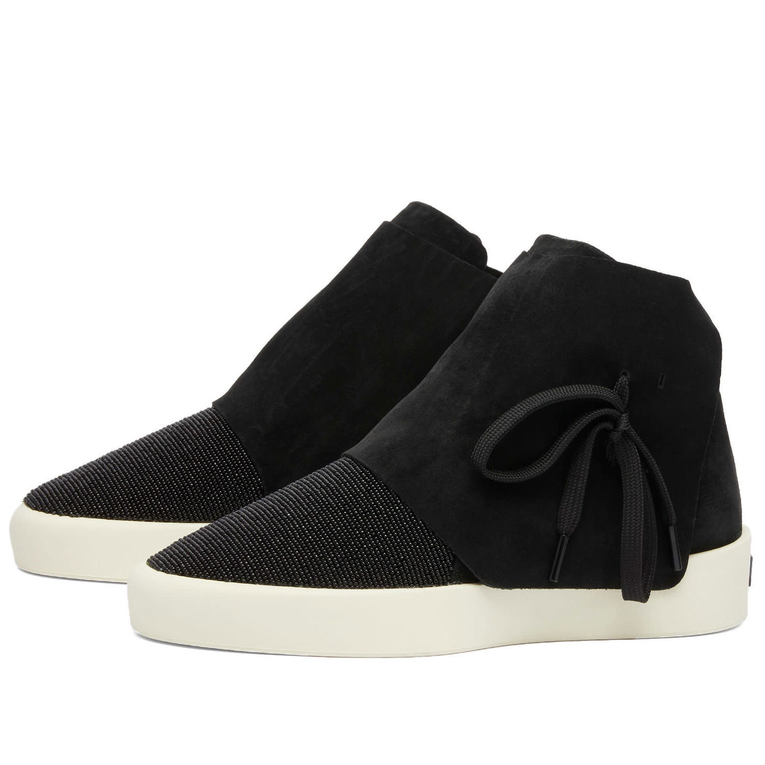 Кецове и обувки Fear of God Men's 8th Mid Mock Sneakers in Black, Size EU 41 | END. Clothing Черно | FG881-147HSU-001, 0