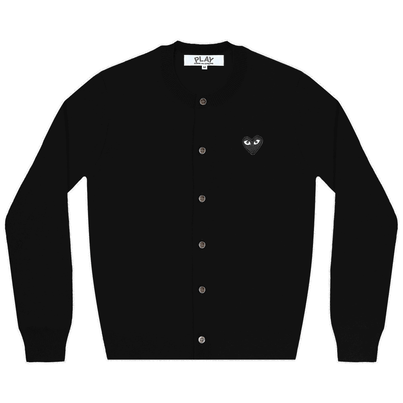 Пуловер Comme des Garçons PLAY Heart Cardigan Черно | AZ N023 051 1