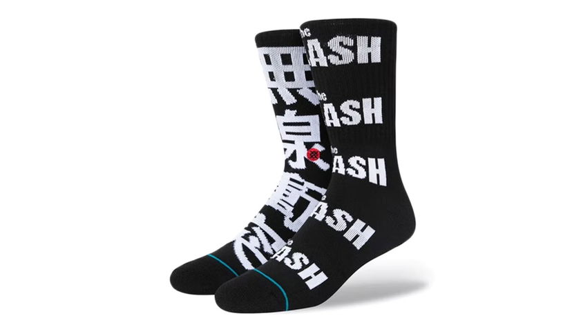Чорапи Stance The Clash Radio Crew Socks Черно | A556D21RAD-BLK