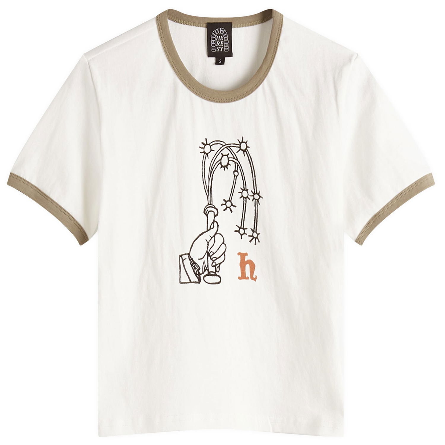 Съкратен топ Heresy Heresy Women's Lash T-Shirt Бяло | HSS25-T13E-ECR, 0