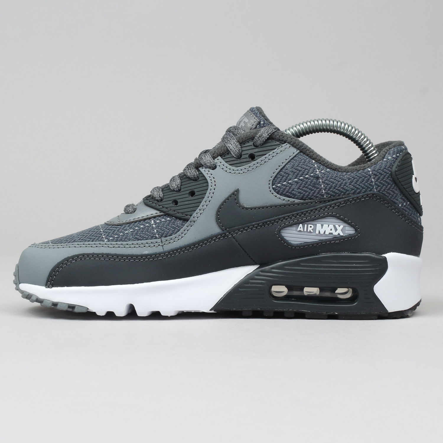 Кецове и обувки Nike Air Max 90 SE Leather GS Сиво | 859560-001, 0