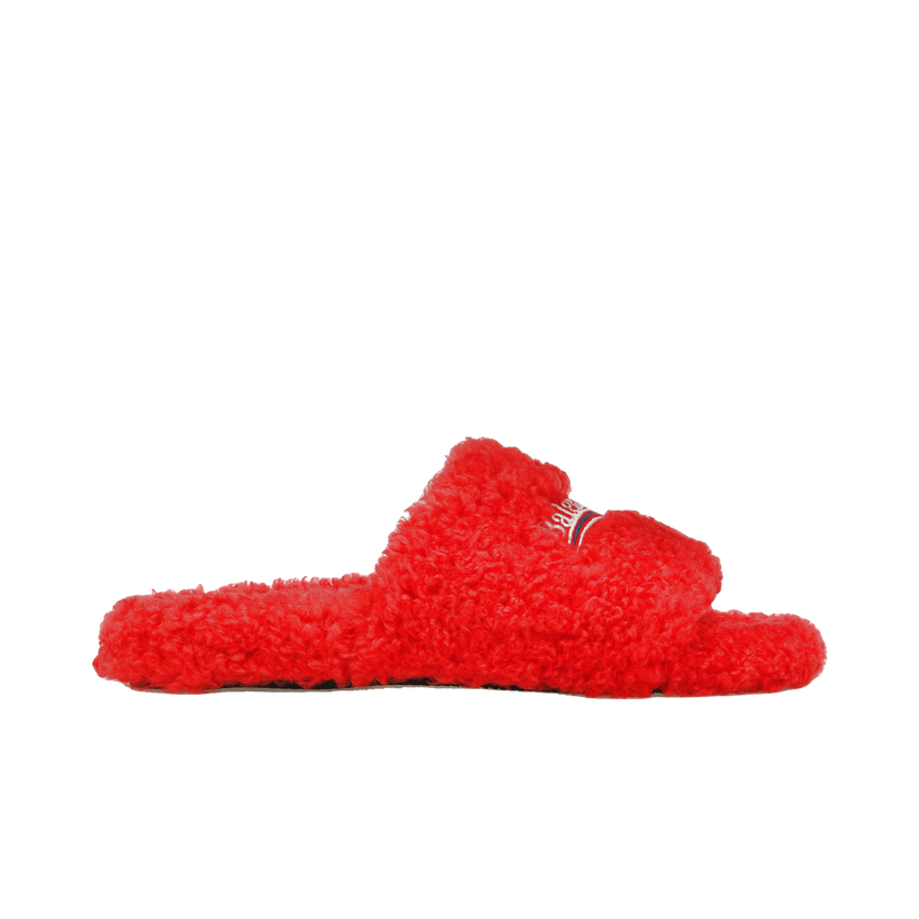 Кецове и обувки Balenciaga Furry Slide Red Червено | 654747W2DO16596