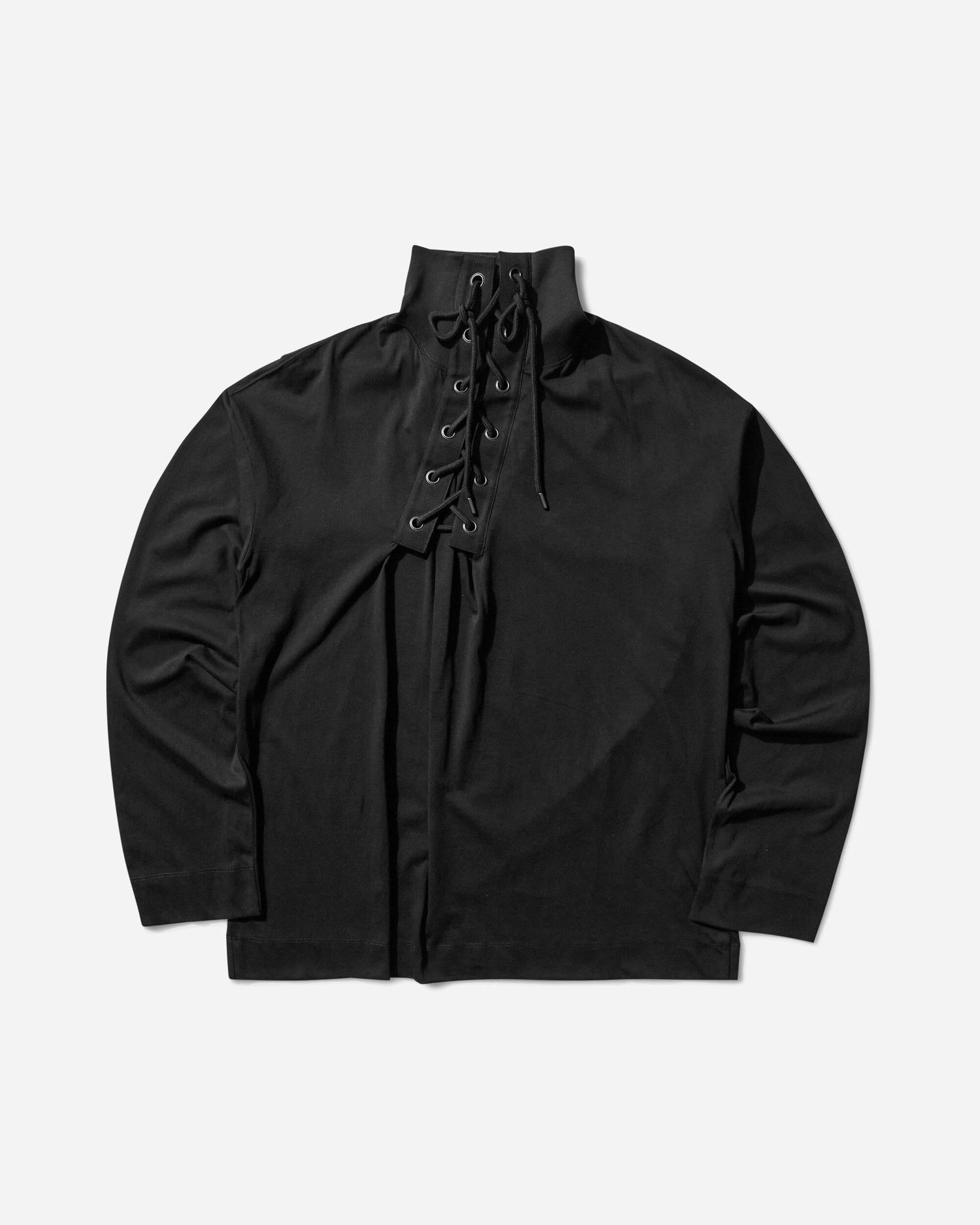 Тениска Dries Van Noten Mock Neck Long Sleeve T-Shirt Черно | 252-021115-2603 900, 1