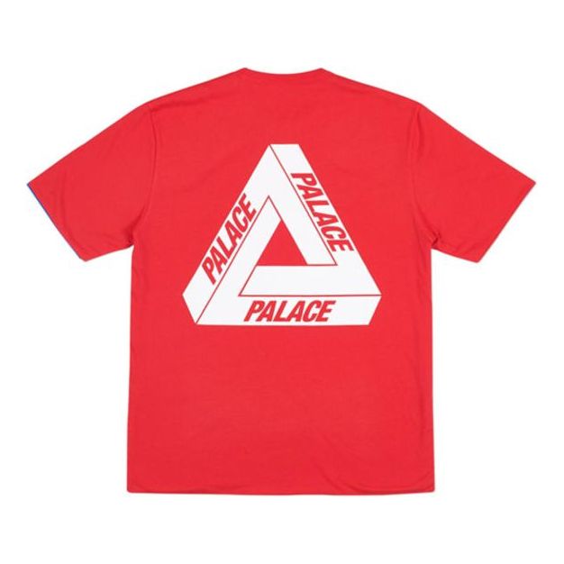 Тениска Palace Reverso Og Large Triangle Double Sided Short Sleeve T-Shirt Червено | P14ES062