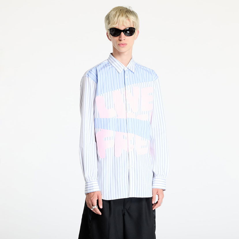 Риза Comme des Garçons SHIRT Woven Shirt White/ Mix Синьо | FN-B026 White