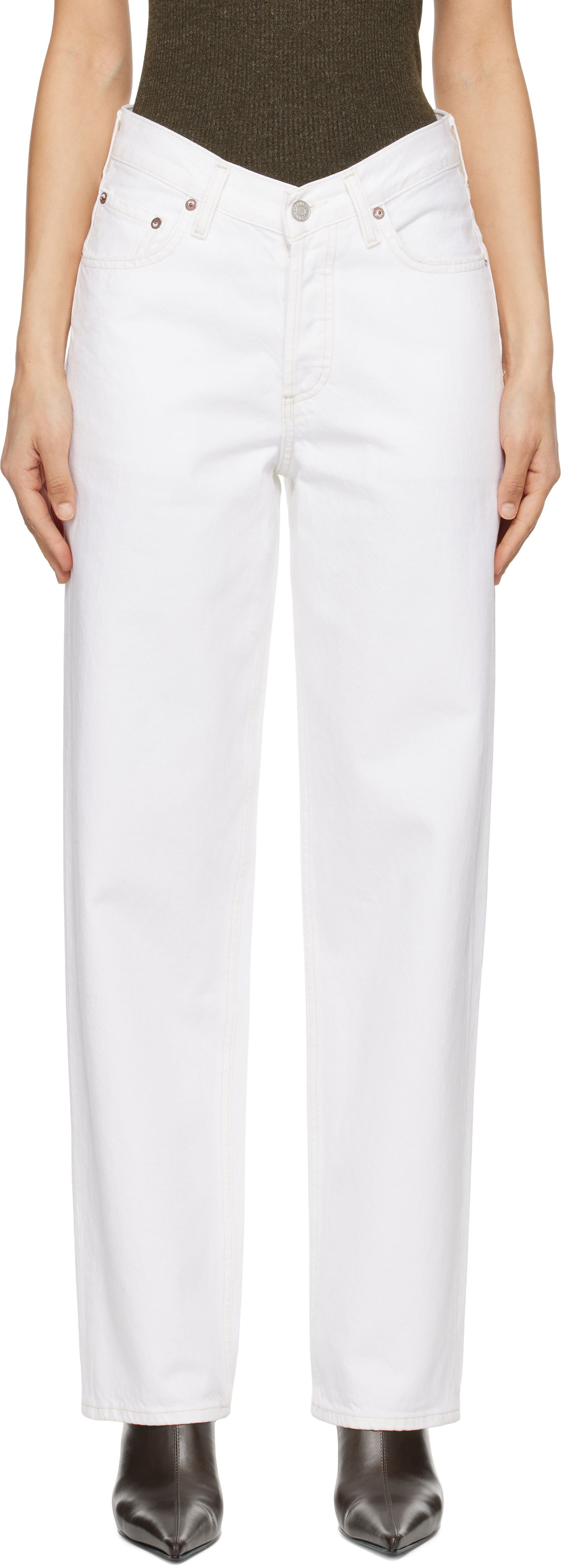 Дънки AGOLDE AGOLDE V-Waist Baggy Jeans Бяло | A208-1183, 0