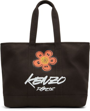 Голяма пазарска чанта KENZO Kenzo Paris Futura 2000 Edition Large Utility Tote Кафяво | FF68SA911F36, 0