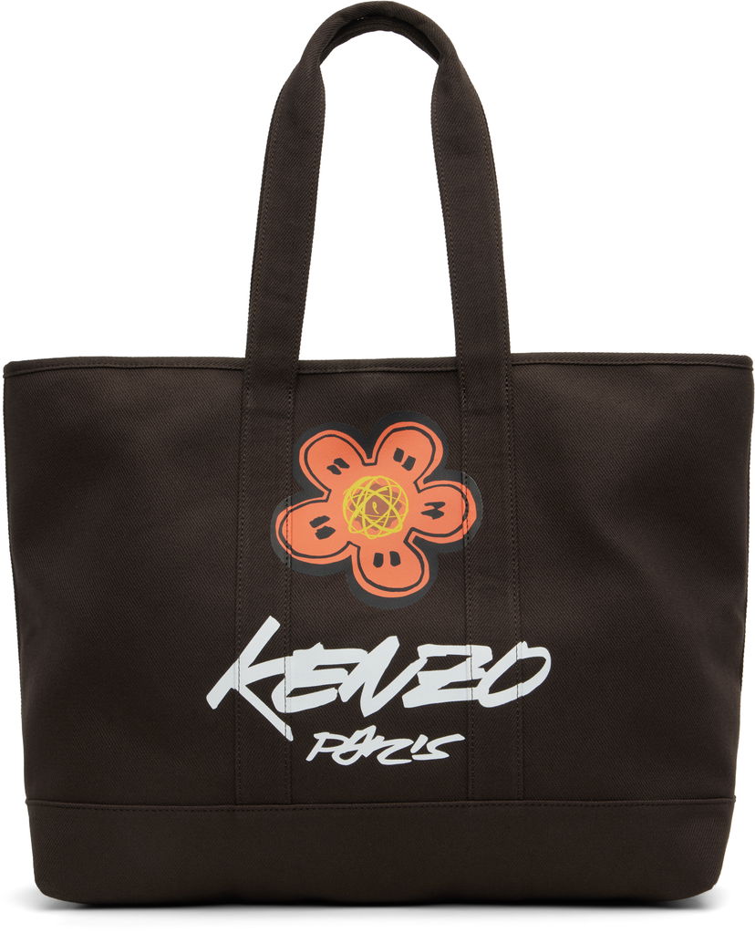 Голяма пазарска чанта KENZO Kenzo Paris Futura 2000 Edition Large Utility Tote Кафяво | FF68SA911F36