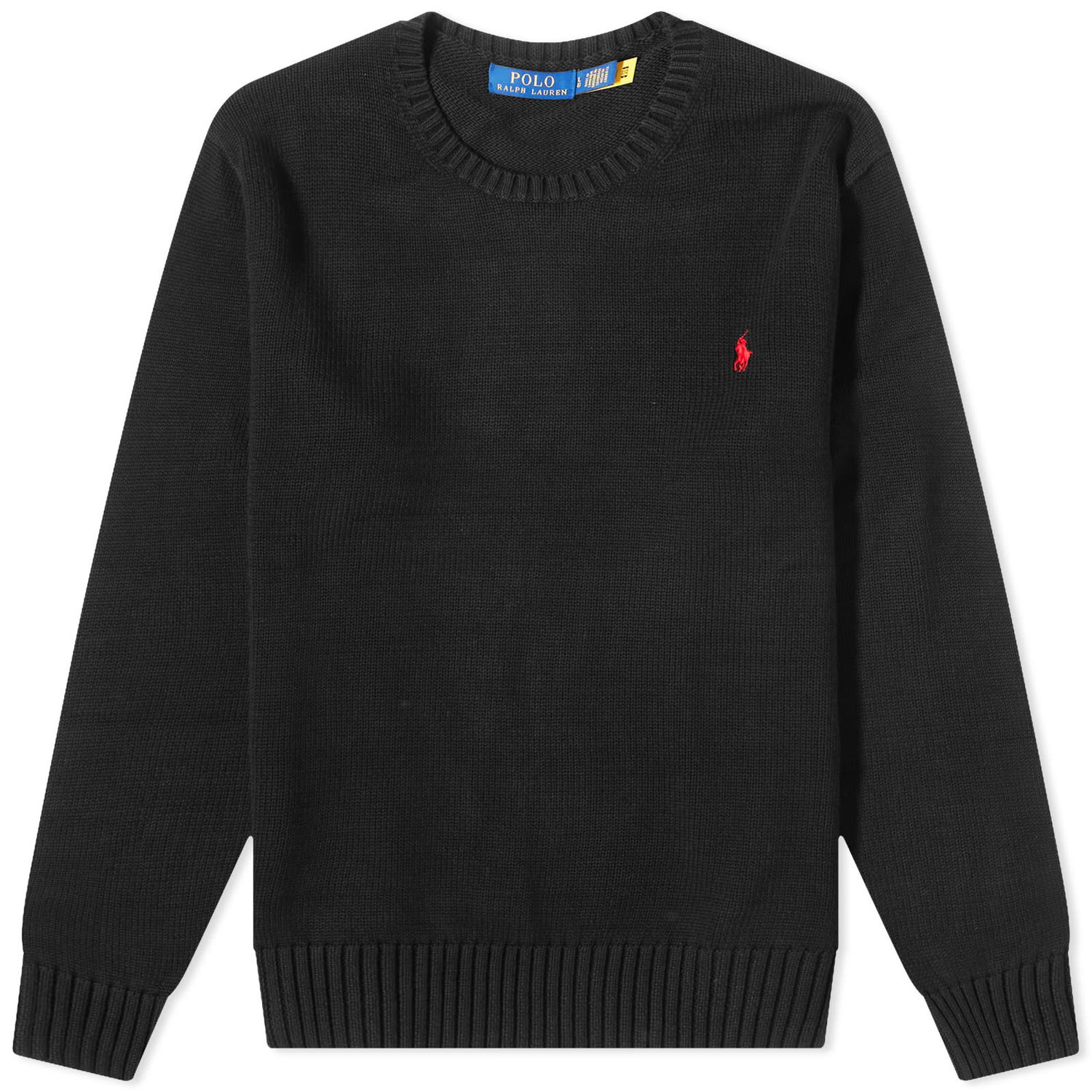Суитчър Polo by Ralph Lauren Ralph Lauren Cotton Shaker Crew Knit Polo Черно | 710810846020, 0